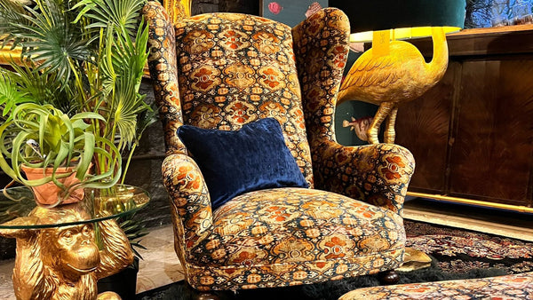 Lamour Wingback Accent Chair Petropolis Sienna (80 x 94 x 106cm)