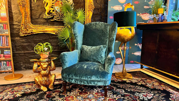 Lamour Wingback Accent Chair Eternity Turquoise (80 x 94 x 106cm)