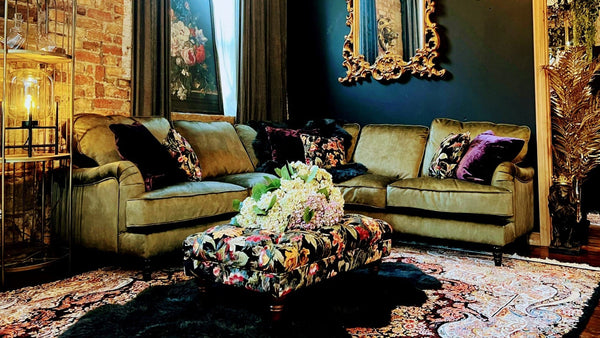 Howard Corner Sofa 2C2 Velvet Sublime Olive (246 x 246 x 97cm)