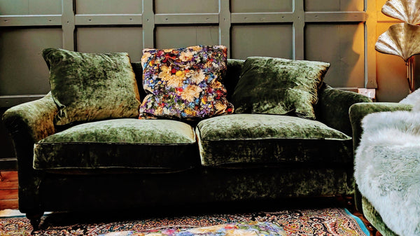 Lamour 3 Seater Sofa Opium Emerald (196 x 99 x 84cm)
