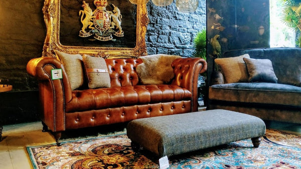 Chessington Walter 2 Seater Sofa Leather Amalfi Brandy (200 x 95 x 85cm)