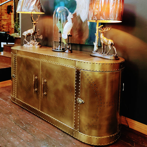 Aviator Sideboard Jet Brass (180 x 57 x 80cm)