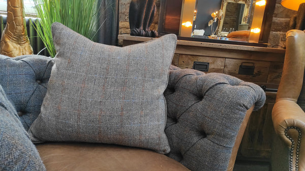 Cushion Harris Tweed Thorn Scatter (60 x 60 x 25cm) Feather Filled