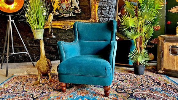 Elsworth Armchair Peacock Velvet (75 x 84 x 85cm)
