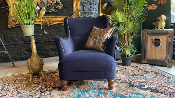 Elsworth Armchair Midnight Velvet (75 x 84 x 85cm)