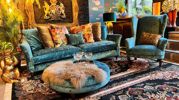 Lamour 4 Seater Sofa Eternity Turquoise (226 x 99 x 84cm)
