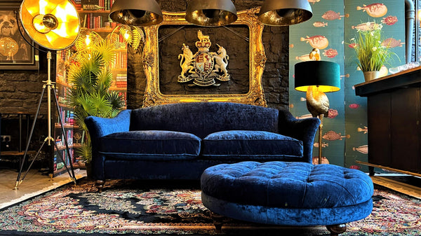 Lamour 4 Seater Sofa Eternity Sapphire (226 x 99 x 84cm)